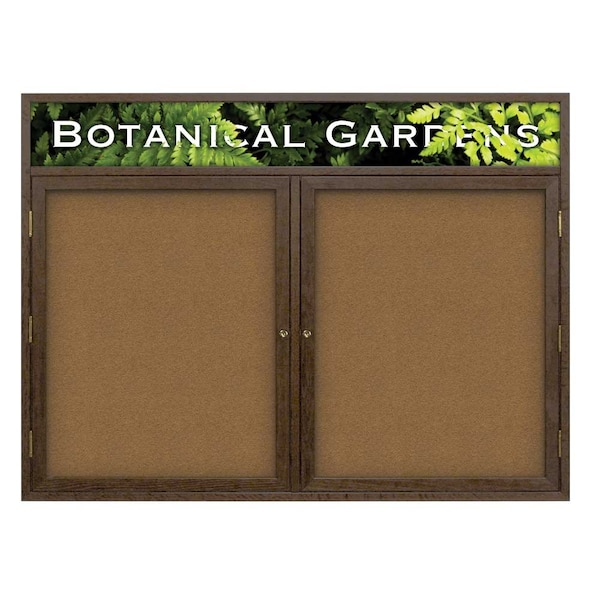 United Visual Products Open Faced Traditional Corkboard, 60x36" UV643A-SATIN-CLOUD - main